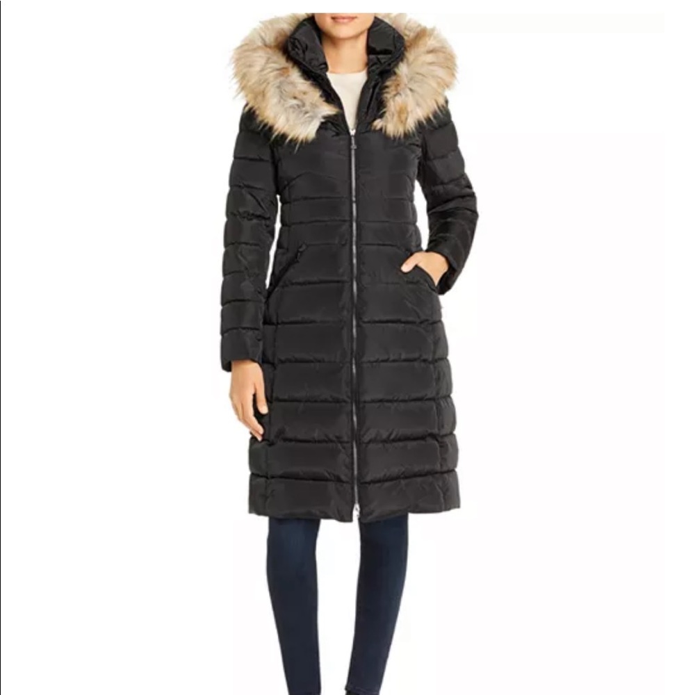 Laundry By Shelli Segal – Faux Fur Trimmed Puffer Coat